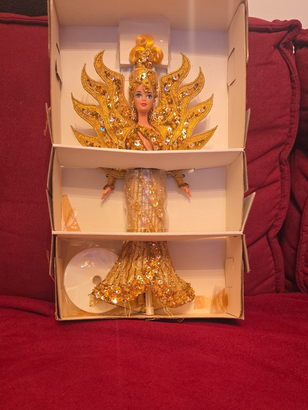 Gold Sequin Decorative Doll Accent - Home Accents